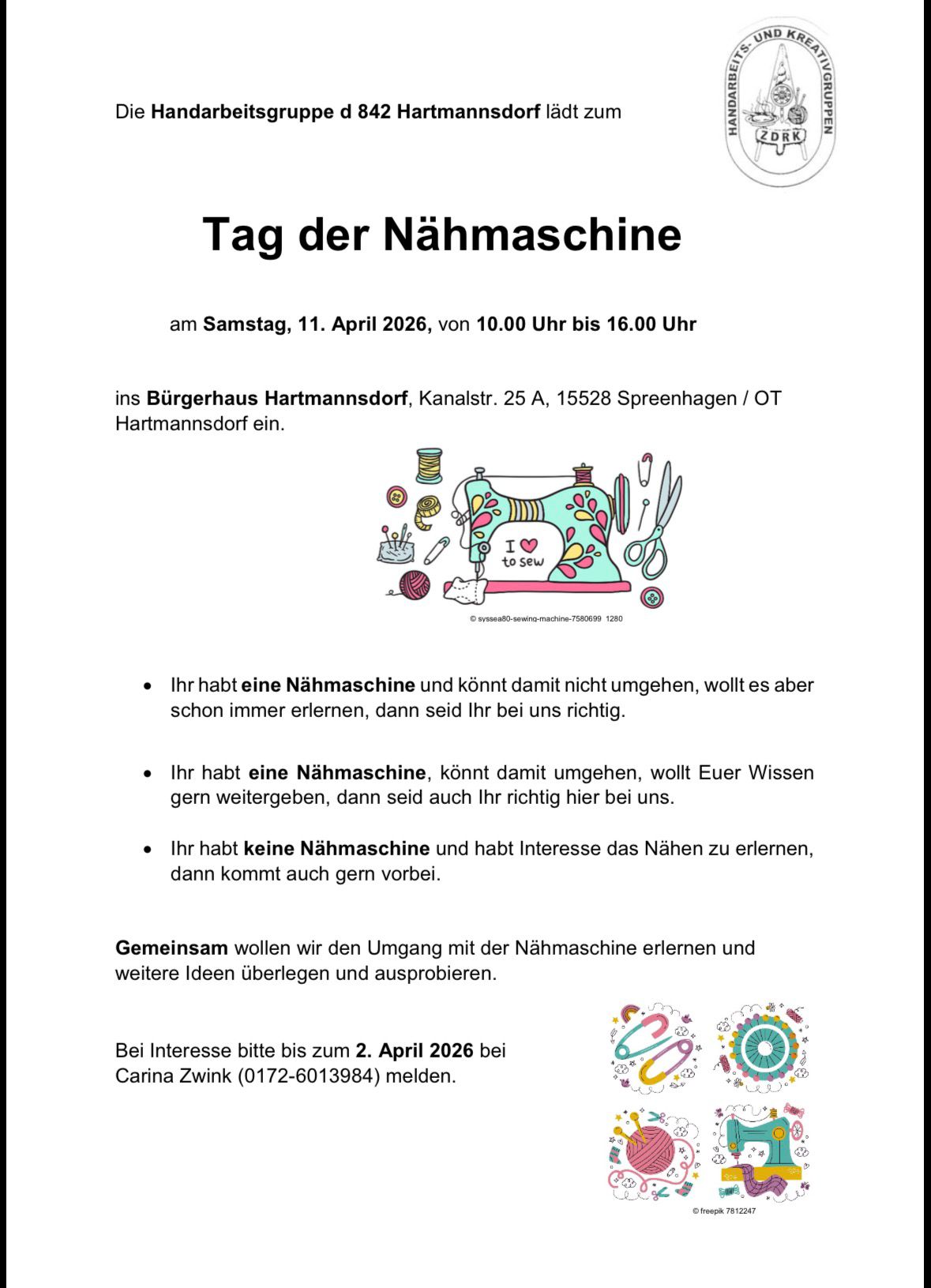 Tag der Nähmaschine in Hartmannsdorf