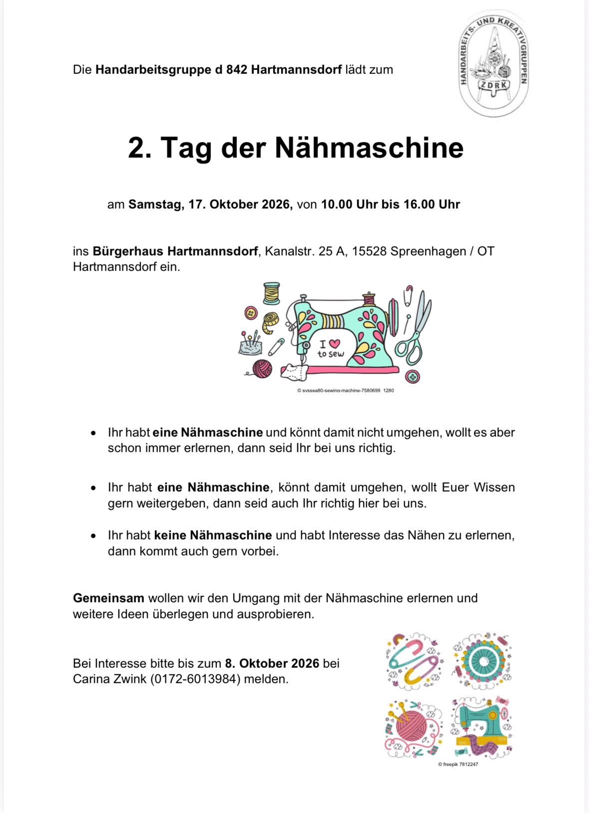 Tag der Nähmaschine in Hartmannsdorf