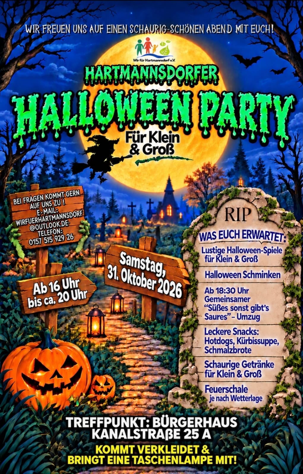 Halloweenparty in Hartmannsdorf