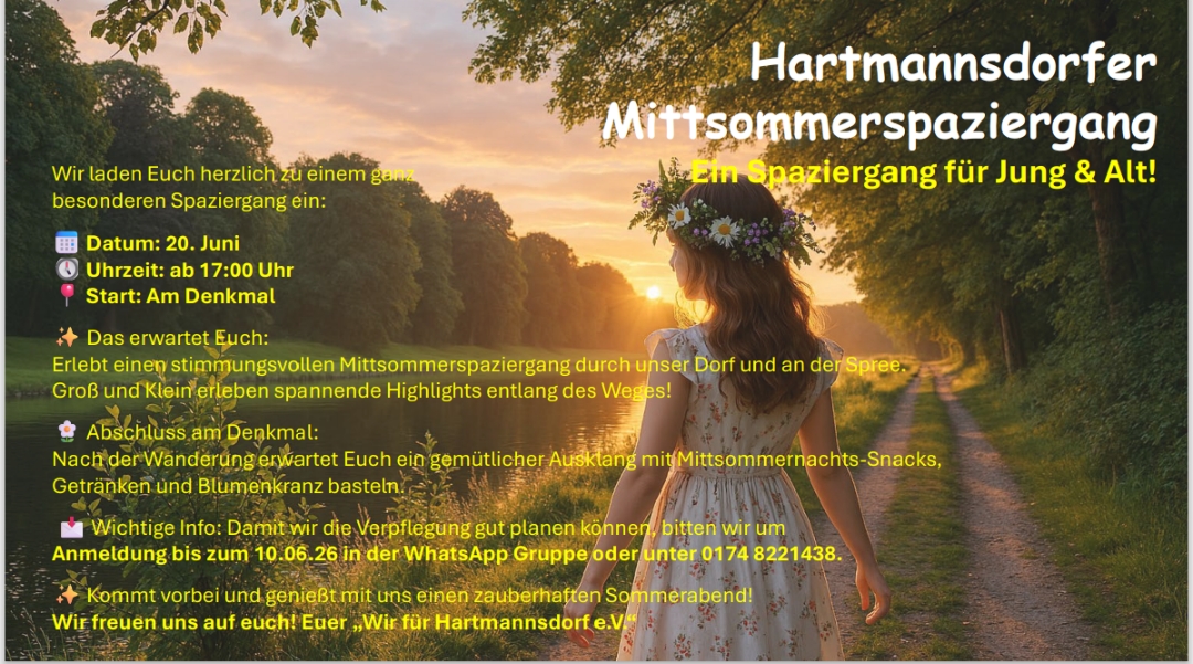 Mittsommernachtsspaziergang in Hartmannsdorf